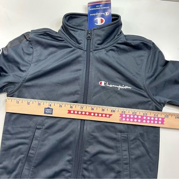 Champion Gray Track Jacket Long Sleeve Full Zipper Small - Picture 3 of 6